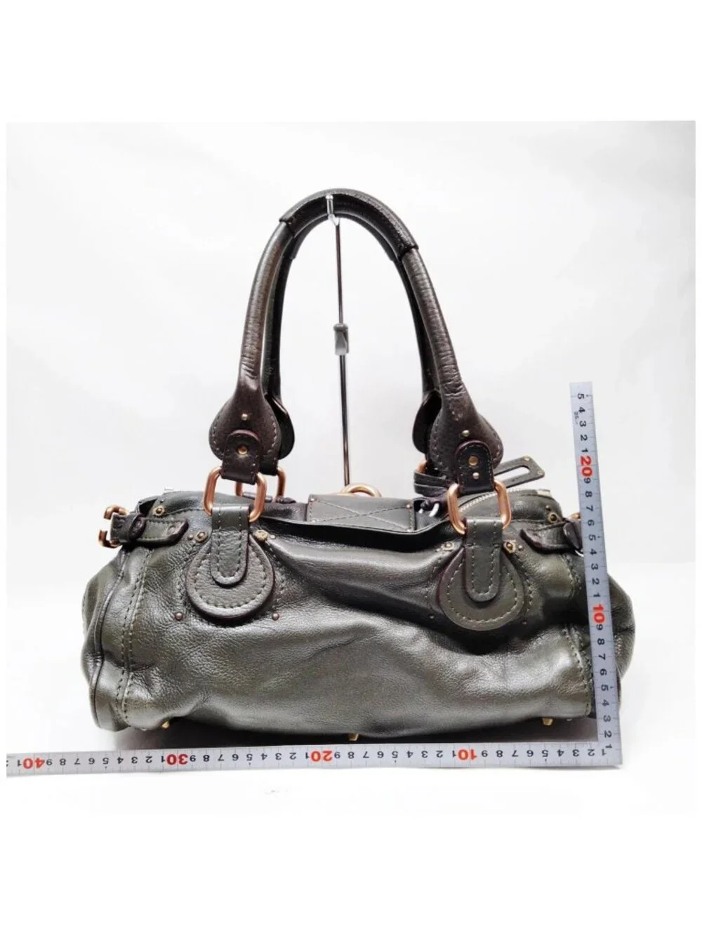 Authentic Chloé Paddington Leather Padlock Satchel Bag